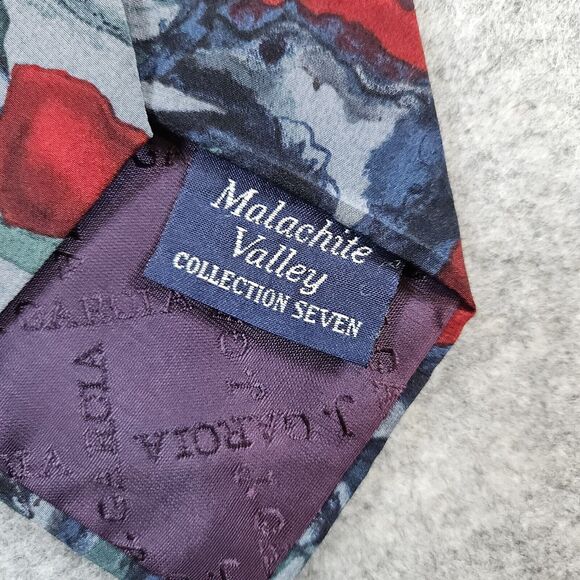 Jerry J. Garcia Necktie Malachite Valley Collection 7 Silk Stonehenge 4"x55" - Picture 4 of 9